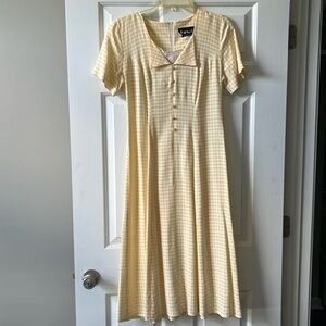 Vintage All That Jazz Yellow Gingham Dress